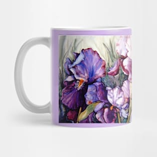 Purple Iris Art Garden Mug